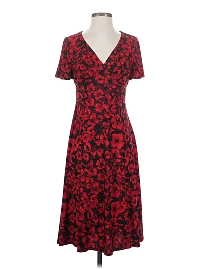 Pre-owned Chaps Casual Dress In Red