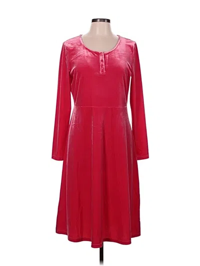 Pre-owned Chaps Casual Dress In Red