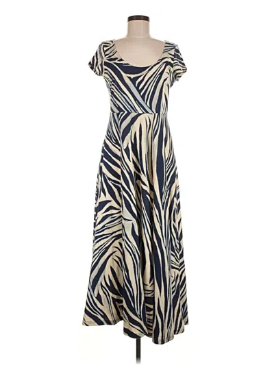 Pre-owned Chaps Casual Dress In White