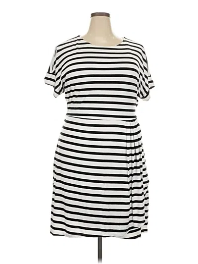 Pre-owned Chaps Casual Dress In White