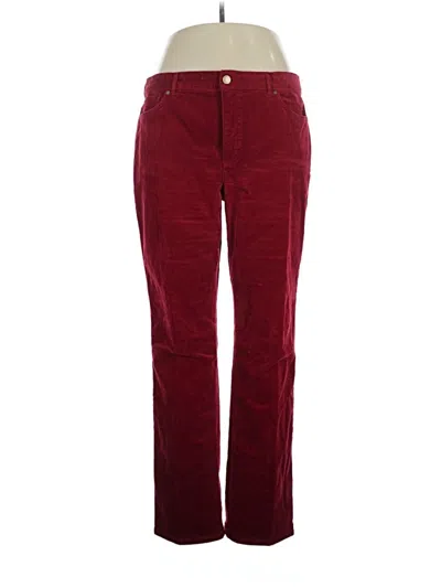 Pre-owned Chaps Casual Pants In Burgundy