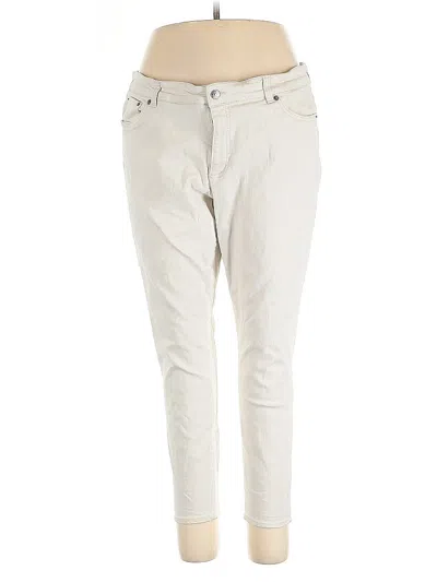 Pre-owned Chaps Casual Pants In White