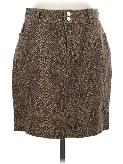 Pre-owned Chaps Casual Skirt In Brown