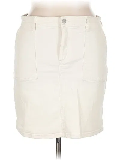 Pre-owned Chaps Casual Skirt In White