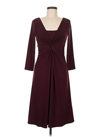 Pre-owned Chaps Cocktail Dress In Burgundy
