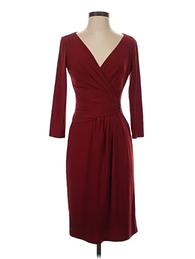 Pre-owned Chaps Cocktail Dress In Burgundy