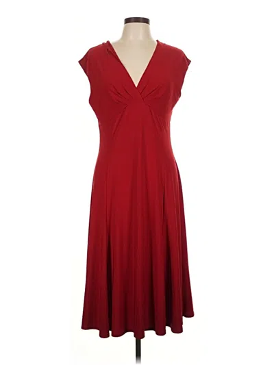 Pre-owned Chaps Cocktail Dress In Burgundy