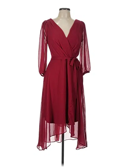 Pre-owned Chaps Cocktail Dress In Burgundy