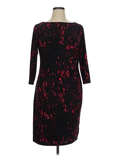 Pre-owned Chaps Cocktail Dress In Burgundy
