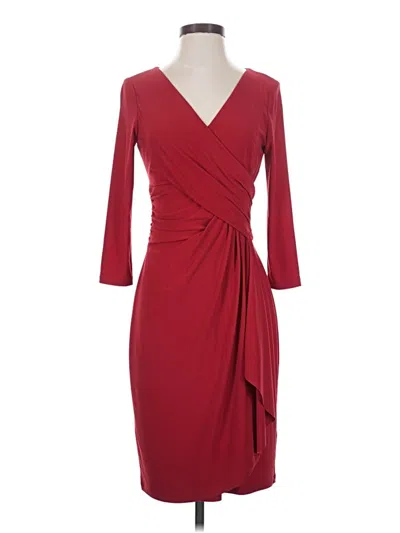 Pre-owned Chaps Cocktail Dress In Burgundy