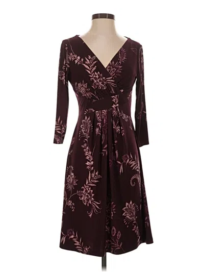 Pre-owned Chaps Cocktail Dress In Burgundy