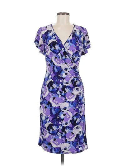 Pre-owned Chaps Cocktail Dress In Purple