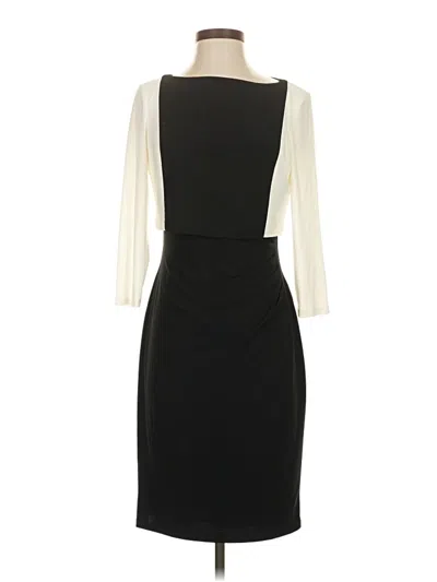 Pre-owned Chaps Cocktail Dress In White