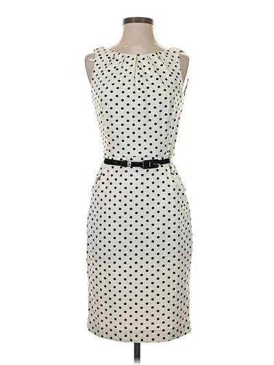 Pre-owned Chaps Cocktail Dress In White