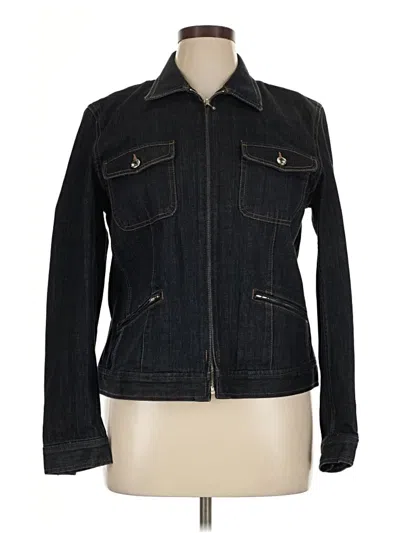 Pre-owned Chaps Denim Jacket In Black