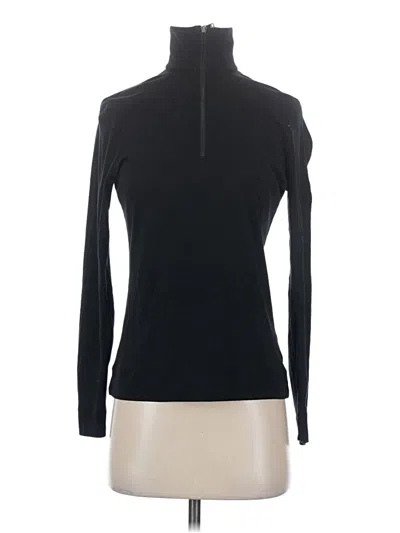 Pre-owned Chaps Fleece Jacket In Black