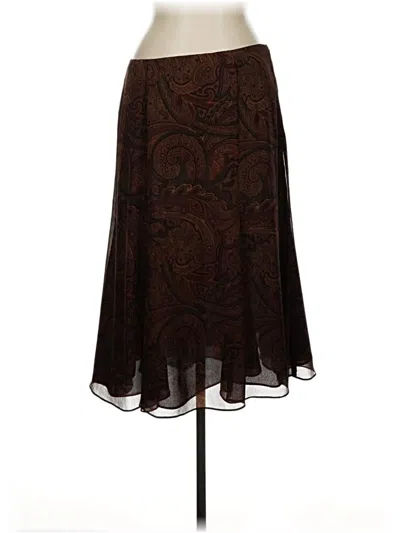 Pre-owned Chaps Formal Skirt In Brown
