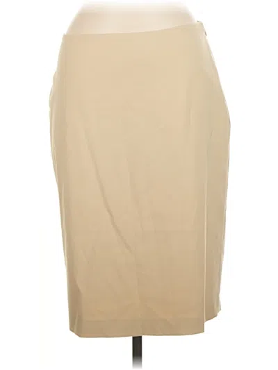 Pre-owned Chaps Formal Skirt In Tan