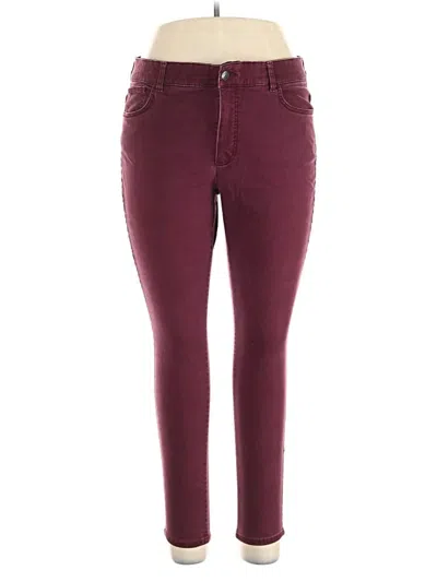 Pre-owned Chaps Jeggings In Burgundy