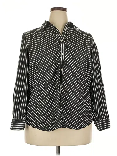 Pre-owned Chaps Long Sleeve Blouse In Black