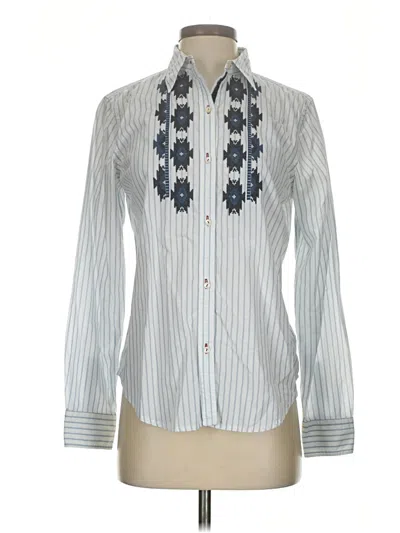 Pre-owned Chaps Long Sleeve Blouse In Blue