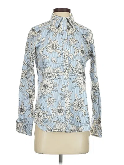 Pre-owned Chaps Long Sleeve Blouse In Blue