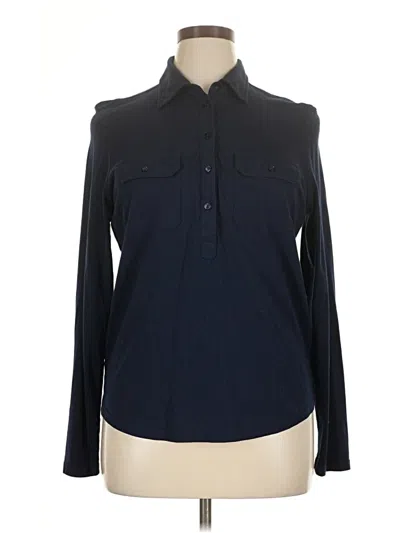 Pre-owned Chaps Long Sleeve Blouse In Blue