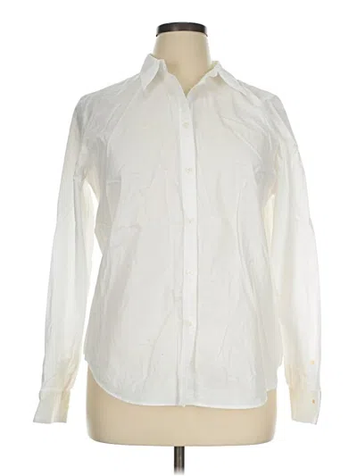 Pre-owned Chaps Long Sleeve Blouse In Ivory