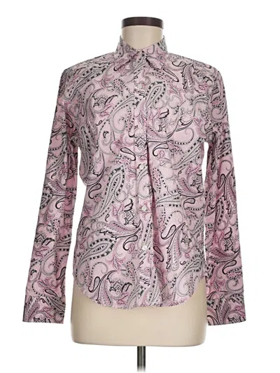 Pre-owned Chaps Long Sleeve Blouse In Pink