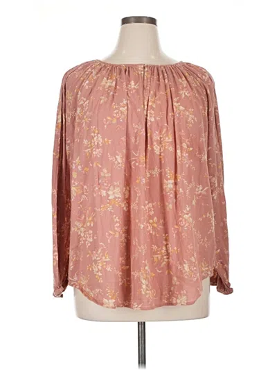 Pre-owned Chaps Long Sleeve Blouse In Pink