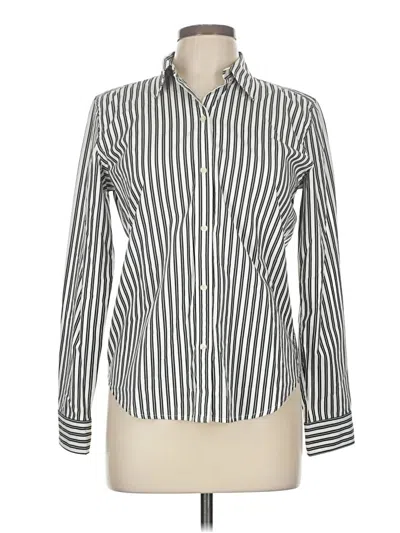 Pre-owned Chaps Long Sleeve Blouse In Silver