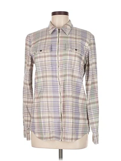 Pre-owned Chaps Long Sleeve Blouse In Silver
