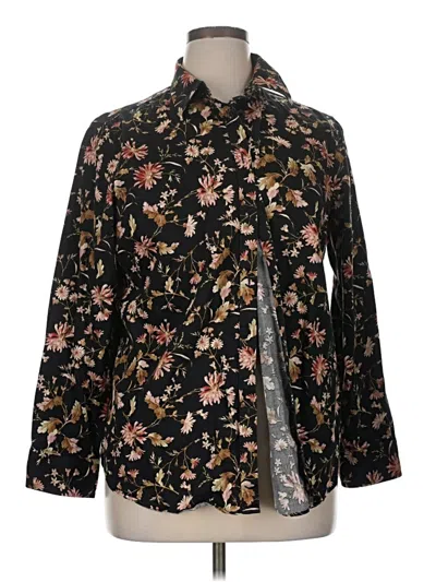 Pre-owned Chaps Long Sleeve Button Down Shirt In Black