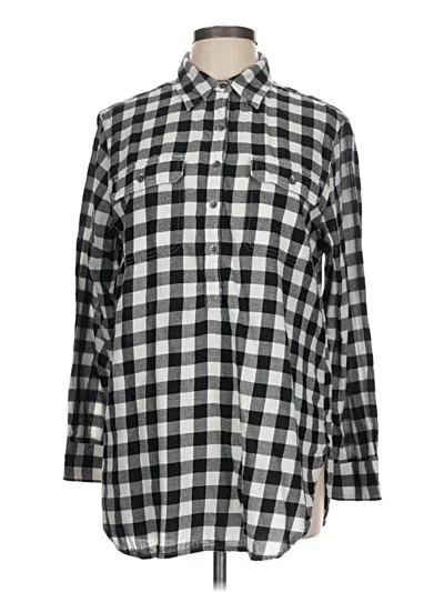 Pre-owned Chaps Long Sleeve Button Down Shirt In Black