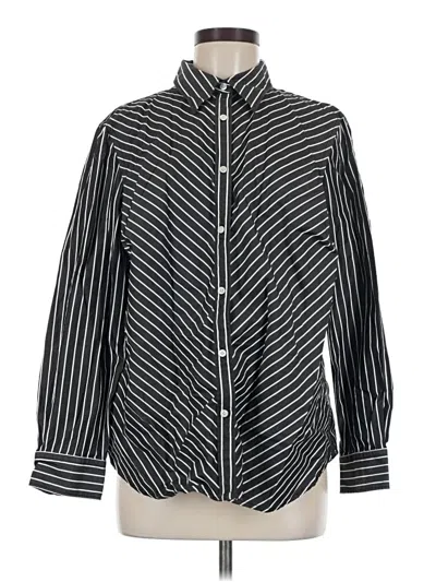 Pre-owned Chaps Long Sleeve Button Down Shirt In Black