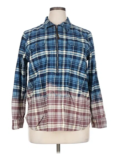 Pre-owned Chaps Long Sleeve Button Down Shirt In Blue