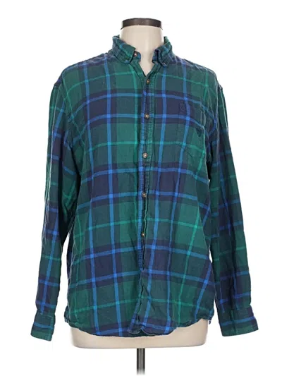 Pre-owned Chaps Long Sleeve Button Down Shirt In Blue