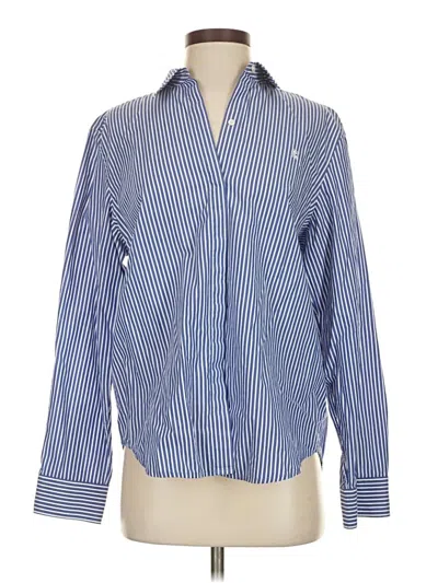 Pre-owned Chaps Long Sleeve Button Down Shirt In Blue