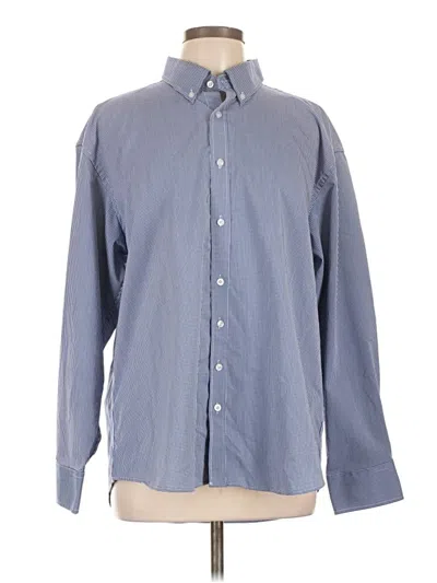 Pre-owned Chaps Long Sleeve Button Down Shirt In Blue
