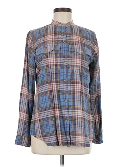 Pre-owned Chaps Long Sleeve Button Down Shirt In Blue