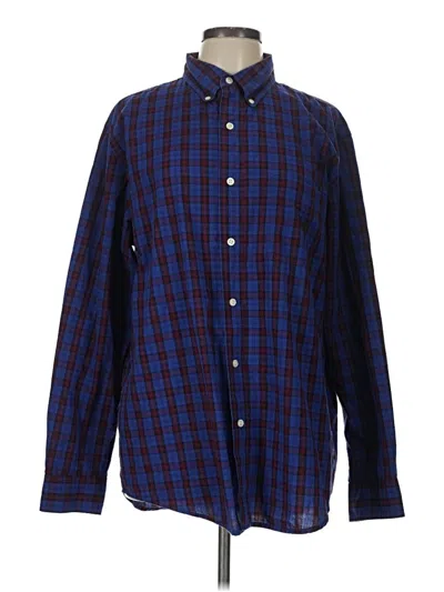 Pre-owned Chaps Long Sleeve Button Down Shirt In Blue