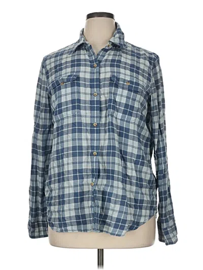 Pre-owned Chaps Long Sleeve Button Down Shirt In Blue