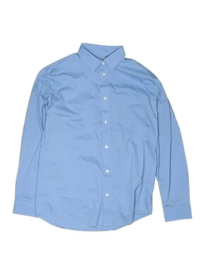 Pre-owned Chaps Kids' Long Sleeve Button Down Shirt In Blue