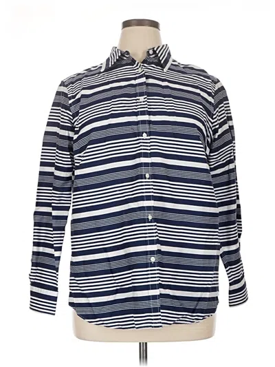 Pre-owned Chaps Long Sleeve Button Down Shirt In Blue