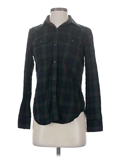 Pre-owned Chaps Long Sleeve Button Down Shirt In Green