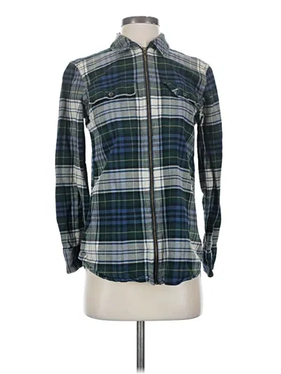 Pre-owned Chaps Long Sleeve Button Down Shirt In Green