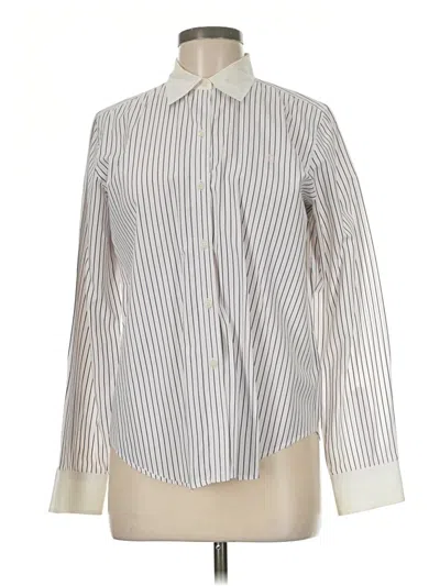 Pre-owned Chaps Long Sleeve Button Down Shirt In Ivory