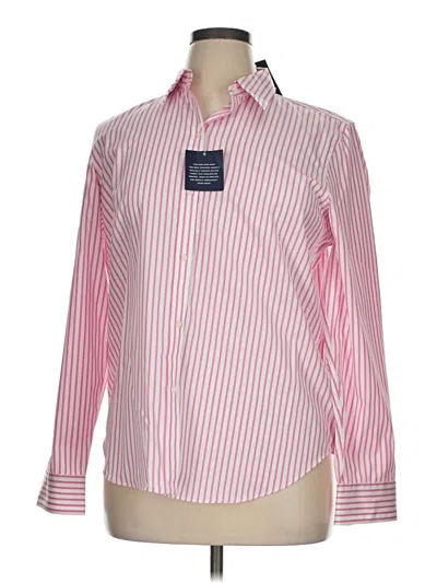 Chaps Long Sleeve Button Down Shirt In Pink