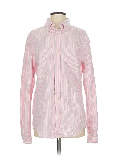 Pre-owned Chaps Long Sleeve Button Down Shirt In Pink