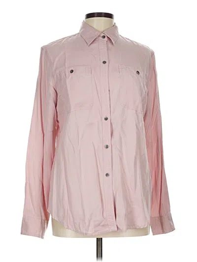 Pre-owned Chaps Long Sleeve Button Down Shirt In Pink